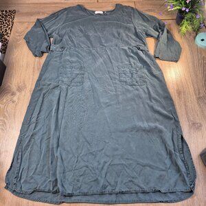 J Jill Plus sz 3X 4X Dress Maxi Aline Long sleeve Lightweight Comfy All Seasons